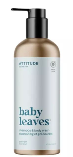Attitude Baby Leaves Essential 2-in-1 Shampoo and Body Wash Almond Milk - 473ml