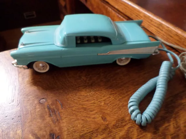 1957 ‘57 Chevy Chevrolet Bel Air Telemania Phone Teal Blue Telephone