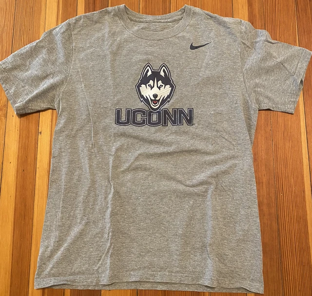 Nike Connecticut Huskies Shirt Large UCONN Gray