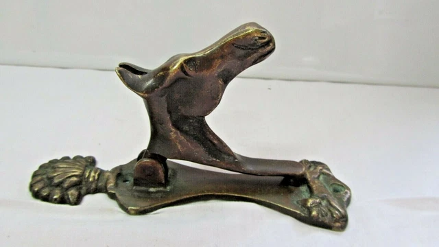 Battiporta Ottone Vintage Caccia Cavallo & Volpe Equestre (O3)