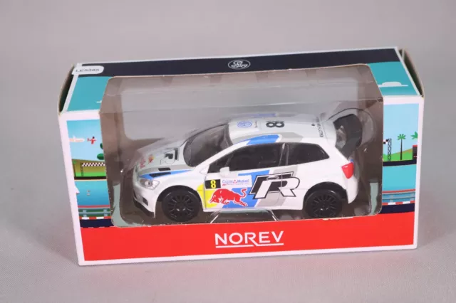 LE5385 NOREV JET CAR 430101 1/43 Voiture Volkswagen VW Polo WRC red Bull blanc 8