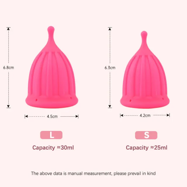 Reusable Menstrual Cup Booster Silicone Menstrual Cup Women Period Hygiene Care-