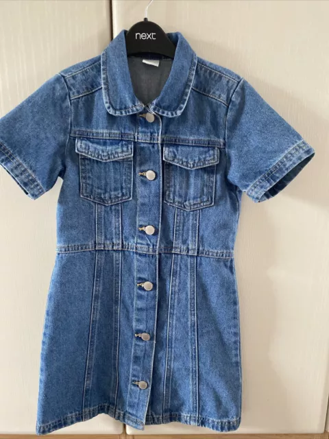 Girls Next Blue Denim Dress, Age 7 Years, ~ Excellent Condition