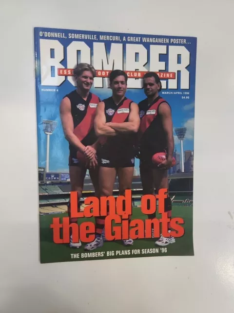 Essendon AFL-VFL The Essendon Bomber Football Club Magazine. # 4 March 1996