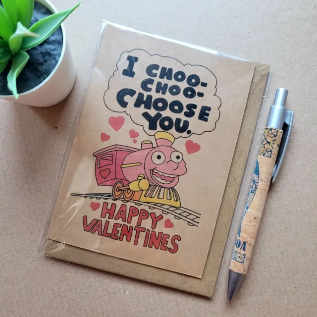 Funny Simpsons Valentines Card - I choo choo choose you Happy valentines train