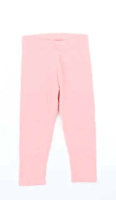 NEXT Girls Pink Cotton Jegging Trousers Size 2-3 Years Regular