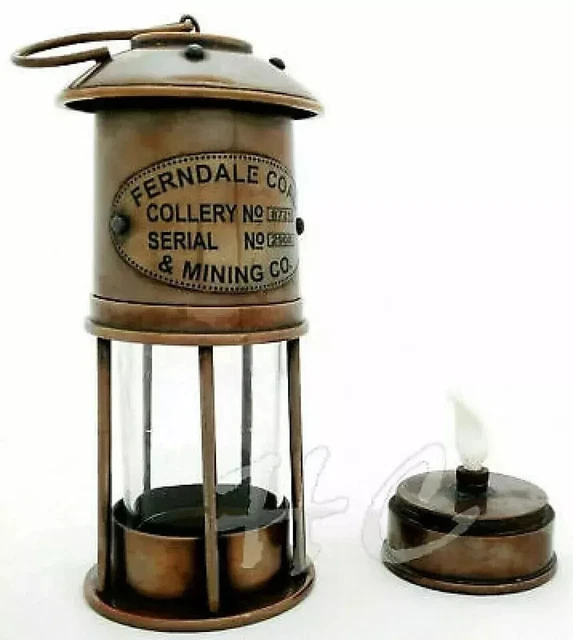 Ancienne Lampe De Bateau (fanal) En Laiton - 3 Feux - Marque Ouvrard Villars - Vintage