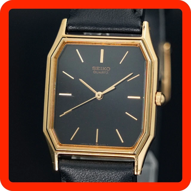VINTAGE 1985 [N-MINT] SEIKO Chariot 9021-5260 New Band Tank Shape Men ...