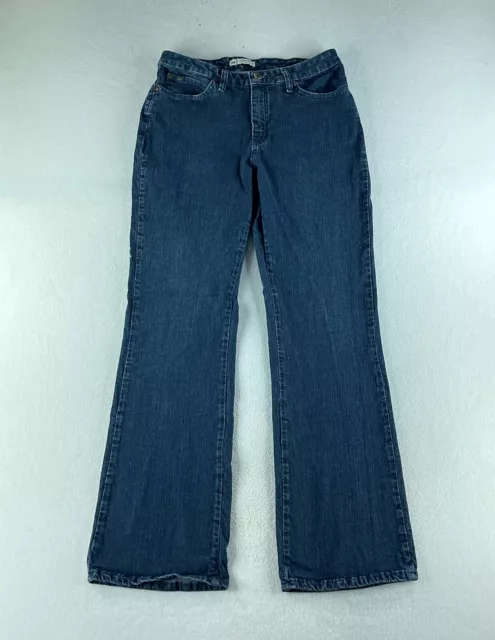 Lee Slender Secret Womens Blue Jeans Tag Size 12 (30x32.5) Mid Rise Bootcut