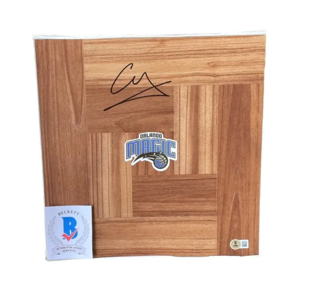 Franz Wagner Signed Floorboard Orlando Magic Autographed Auto NBA Beckett