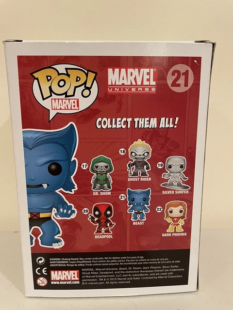 Funko Pop Beast Vinyl Figure #21 Marvel Universe X-Men Vaulted with protector 3
