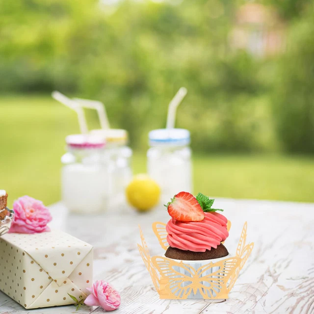 30 pezzi stampi cupcake cavi in carta per la cottura dei cupcake,