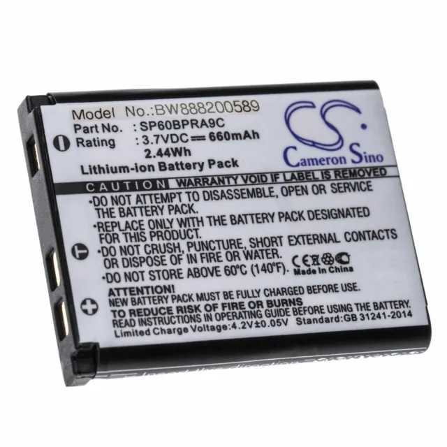 Batería reemplaza General Electric GB-10 660mAh
