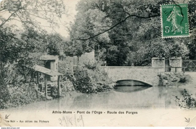 13190 cpa 91 Athis Mons - Pont de l'Orge , route des Forges