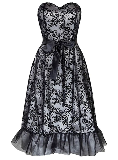LINDY BOP MAISIE Vintage Pinup 50 s Layered Prom Gothic Emo Dress UK Size 14 NEW 19.99 PicClick UK