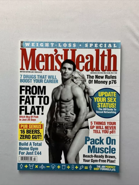 Vintage Men’s Health UK Magazine July 2009 Muscle Body Building Fitness Exercise