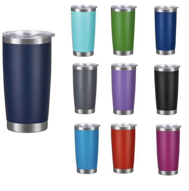 Travel Beverage Tumbler Coffee Wine Cup Mug Insulated Stainless Steel 20 Oz