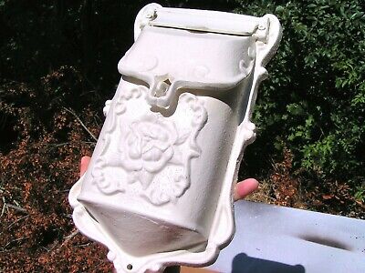 White Cast Iron Victorian style mailbox, suggestion box