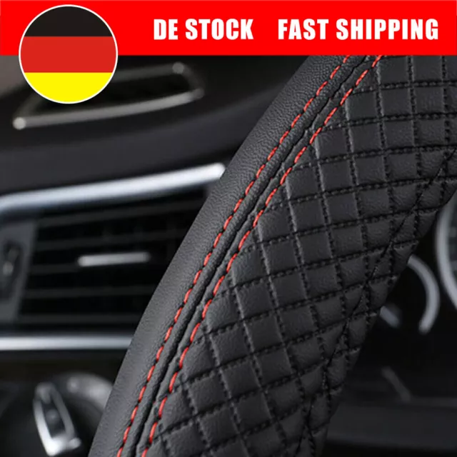 2X Lenkradbezug, Lenkradschoner, Lenkradschutz Auto Lenkradhülle Universal LEDER