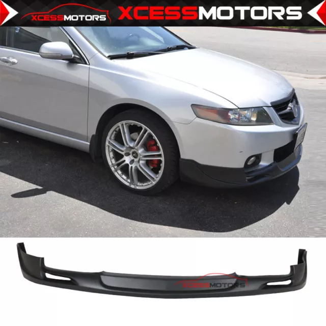 Fits 04-05 Acura TSX Mugen Style Front Bumper Lip Spoiler Splitter Unpainted PU