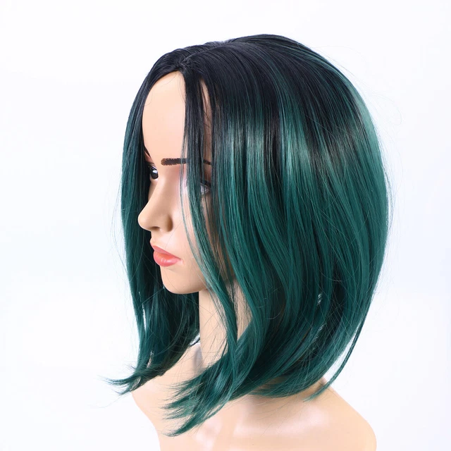 Gradient Wig Kids Wigs Black Women Human Hair Colored European American Miss