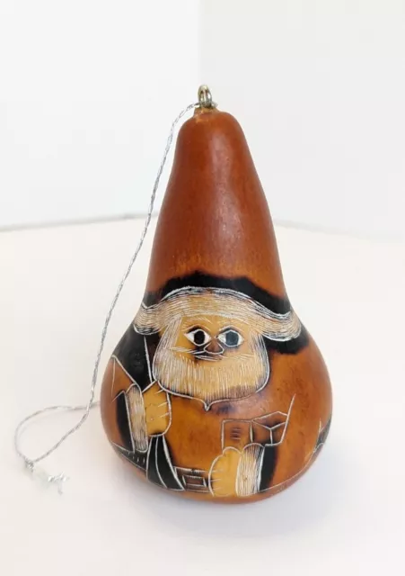 Ciap Gourd Santa Claus Christmas Ornament Made In Peru