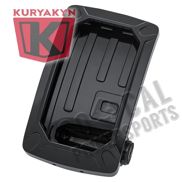 Kuryakyn Nova Curved Side Mount License Plate Holder-Vertical Mount-Gloss