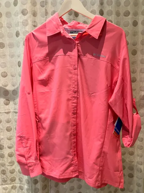 New Womens Columbia Meadowgate Omni-Shade Vented Long Sleeve Shirt