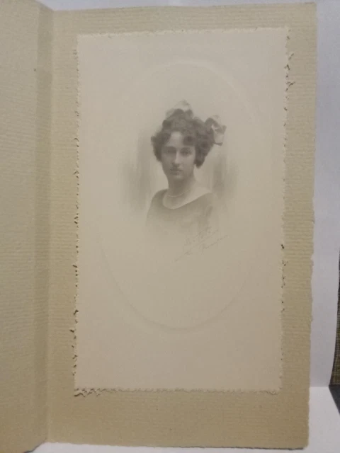 foto storica primi 900, volto raggaza, fotografo v.scattola,cm25/15