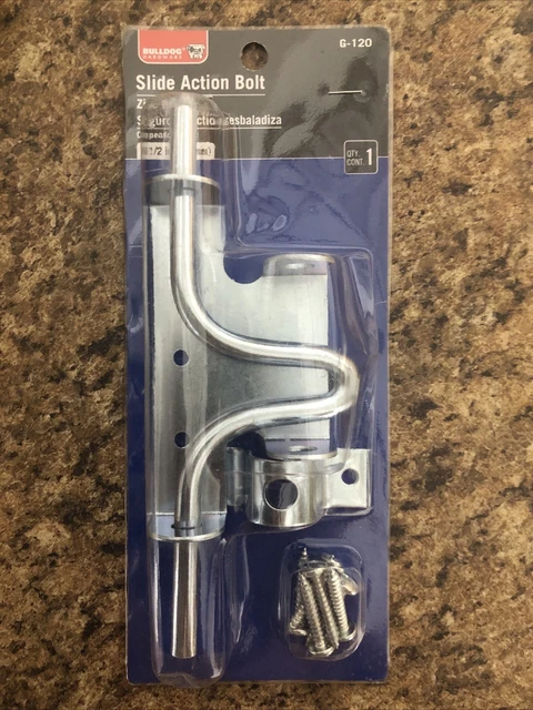 Bulldog Hardware G-120 6.5" Slide Action Gate Bolt Heavy Gauge Steel Zinc Plated
