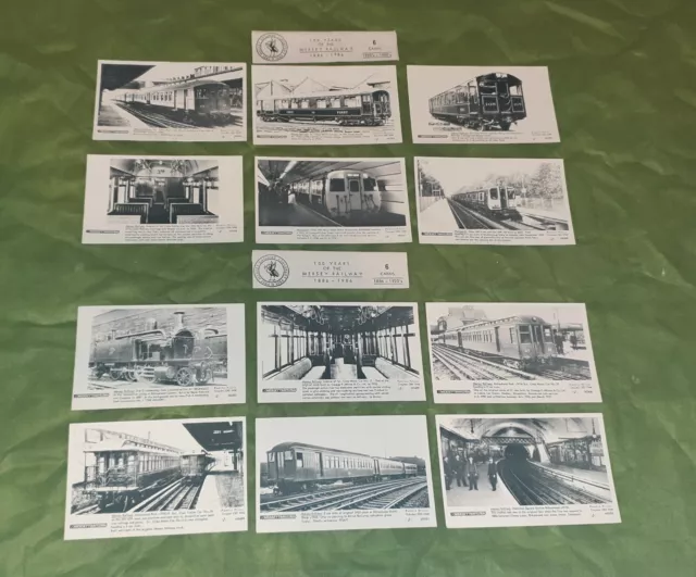 Pamlin Postcards 2 sets of 6 - 100 Years of Mersey Railways - 1886 - 1980's