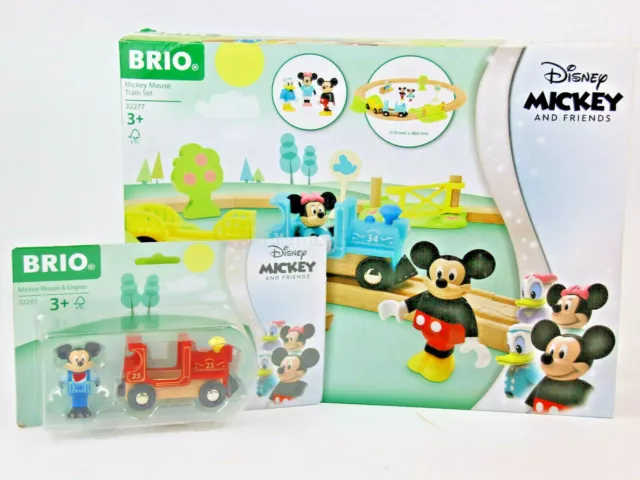 Ravensburger Disney ToPlay - BRIO Micky Mickey Maus Eisenbahn-Set + Lokomotive