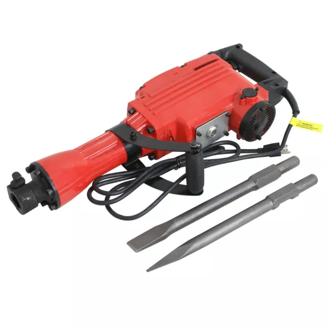 2200W Electric Demolition Jack Hammer Construction Concrete Breaker Punch 2 Bits 2