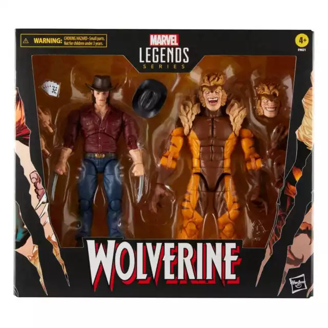 Marvel Legends Wolverine 50th Actionfiguren 2er-Pack Logan & Sabretooth 15cm