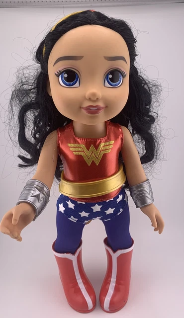 WONDER WOMAN Toddler Doll Super Hero Heroine 14"Headband 2017 Jakks DC Comics 1T