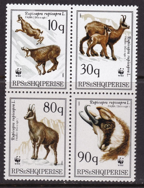 Albania, Fauna, WWF, Animals MNH / 1990