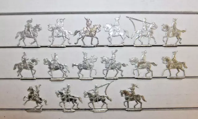 Zinnflachfiguren: Ritter, Reisige und Adelige um 1521, 30mm, J. Frauendorf