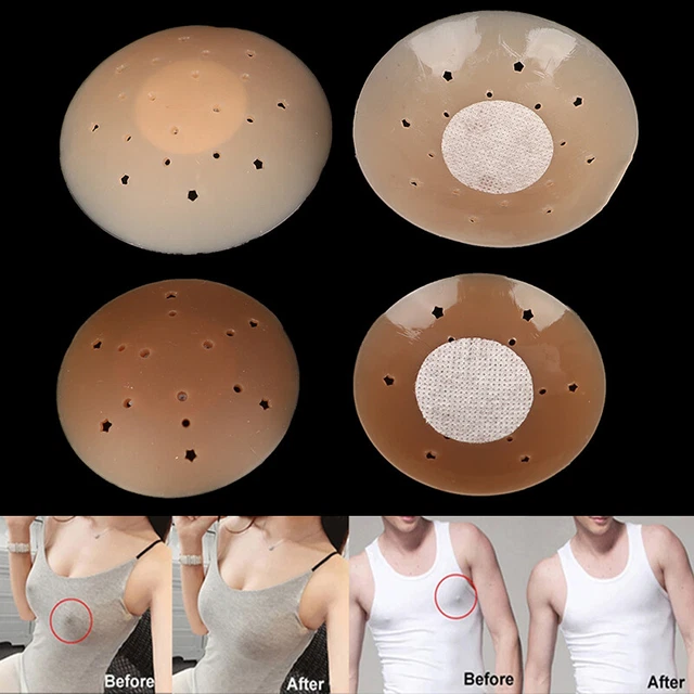Women Silicone Reusable Nipple Covers Breast Lift Invisible Adhesive Stick_dx
