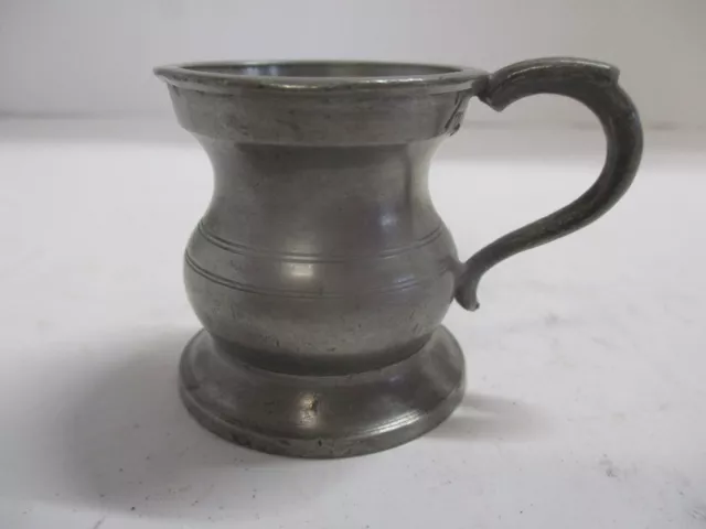 Vintage 1 1/2" Tall Pewter Mug Tankard Stein