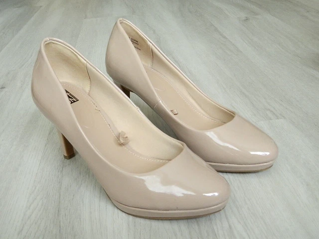 DEBENHAMS COURT SHOES Patent Nude Beige Size 5 38 11.99 PicClick UK