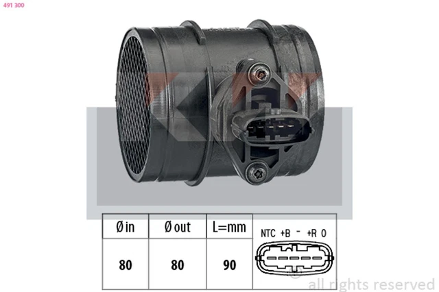 Misuratore Quantità Aria KW Made in Italy - OE Equivalent 491 300 con Alloggiamento per OPEL