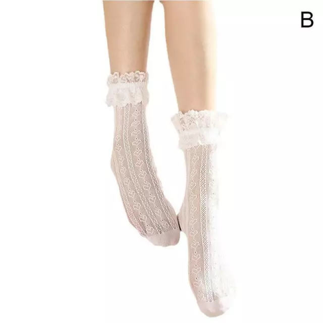 Floral Lace Ankle Socks Frilly Ruffle Top lacy LADIES WOMEN'S# Sexy Anklet O2V0