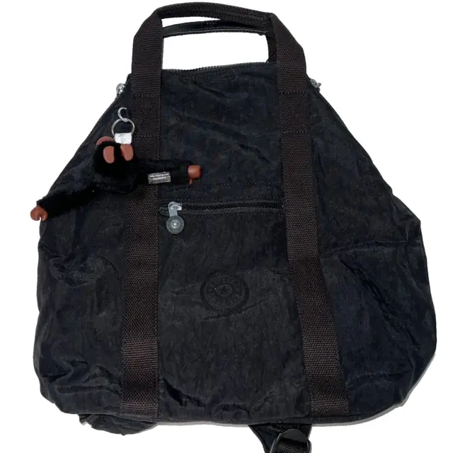 Kipling Art Tote Bag Convertible Laptop Backpack Black Tonal NWT $119 LEANDRO 2