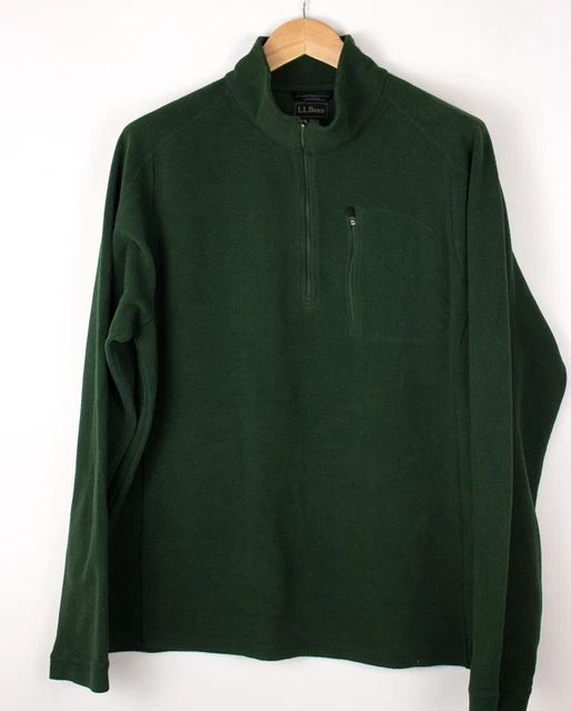L.L.Bean Casual da Uomo Zip collo Pile Maglione Taglia XL
