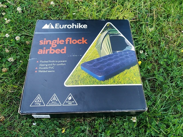 EUROHIKE FLOCKED AIRBED Single Brand New Camping Festivals Holidays 12.99 PicClick UK