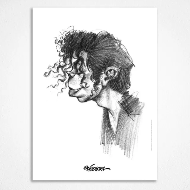 Michael Jackson Caricature - Joan Vizcarra - Art Print