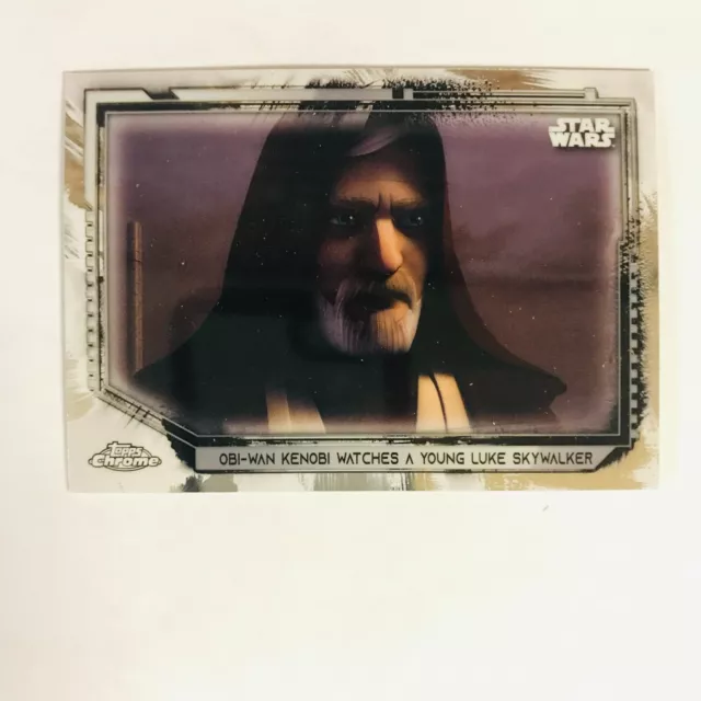 2021 Topps Star Wars Chrome Legacy Base #129 Obi-Wan Kenobi Watches A Young Luke