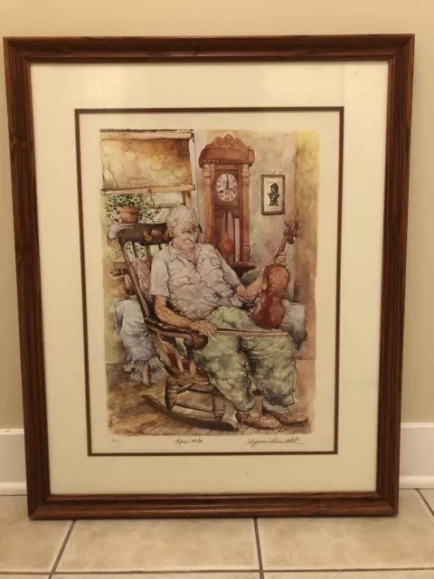 Vintage Seymour Rosenthal Papa's World Lithograph Limited 118/250 Signed