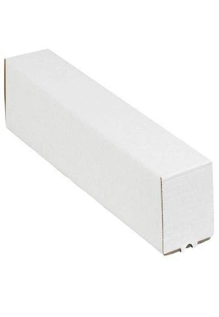 Square Corrugated Cardboard Mailing Tubes 5 x 5 x 30 White Pack of 25