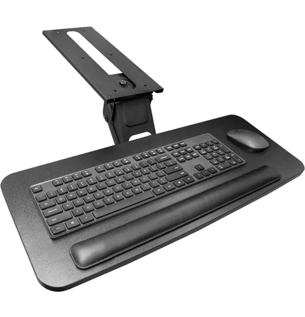 EQEY Keyboard Tray Under Desk 360° Adjustable Ergonomic Under Desk Drawer Sli...